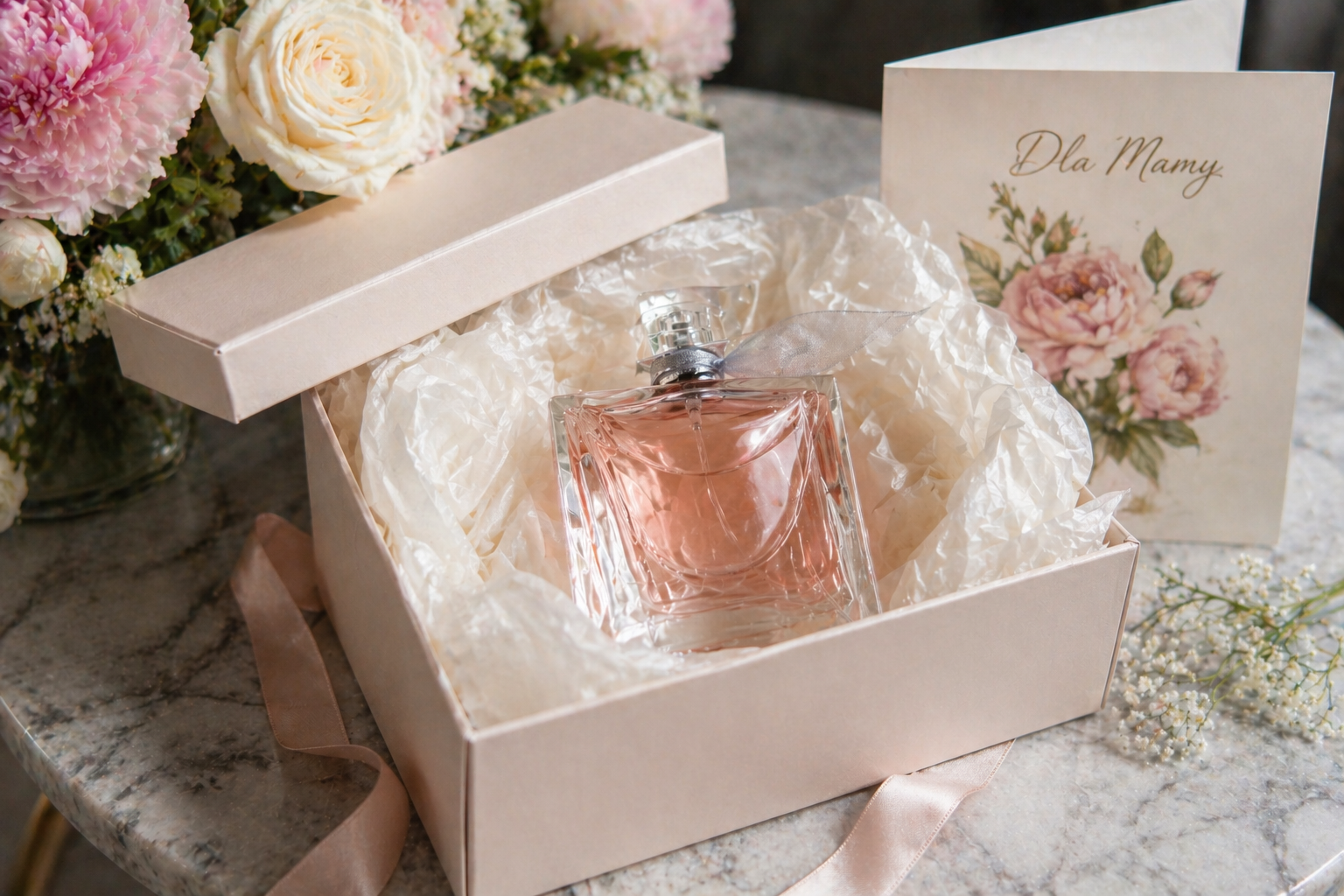 Kobieta używająca perfum.